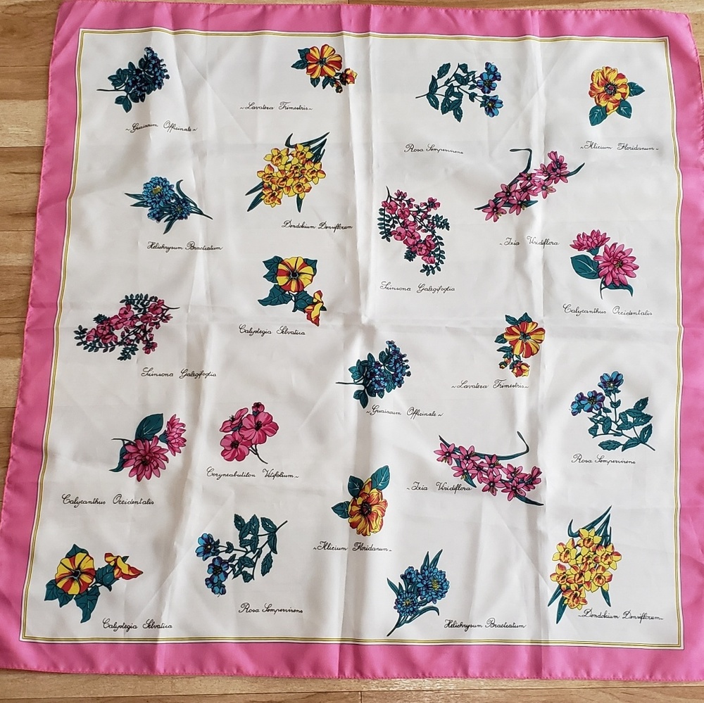 Floral Flower Pink Scarf JP Collections Italy